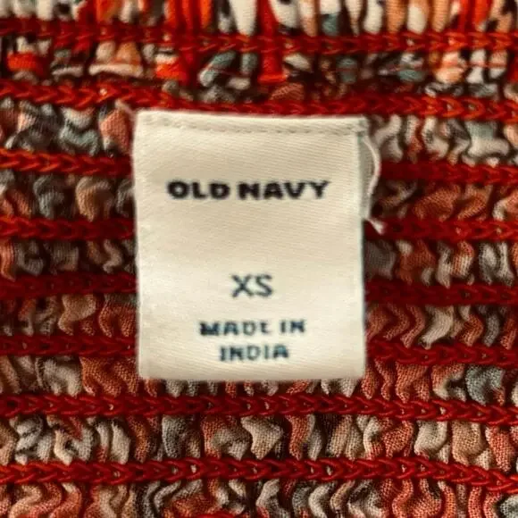 OldNavy Boho Hippie Maxi Dress Women Sleeveless Red Made in India Spring Size XS - Picture 4 of 8